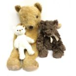 Large teddy bear, height 70cm, F missing one eye. Together with Steiff EAN022739 and a Gund bear. (