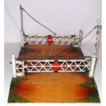 MARKLIN for Gamages Gauge 1 Single Track Level Crossing ref 2822/1. A finial is missing from one