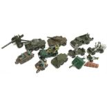 Selection of Britains, Lone Star and other military models, includes Britains German BMW and