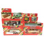 Eight Britains Farm models: No.9615 Massey Ferguson Tractor and Crop Spray; No.9512 Land Rover; No.