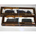 MAINLINE 2 x BR Locomotives -37-079 GWR Black 4-6-0 'Earlstone Manor' #7812 and 37-077 BR Green