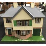 Lines Bros. Triang Doll's House No.90, wired for lighting, measures 77 x 71cm overall, some