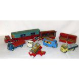 Selection of Corgi models: 1130 Horse Transporter (no horses); 2 x 1121 Circus Animal Cages (one