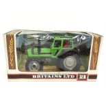 Britains No.9526 Deutz DX110 Tractor, in green with driver. Appears E in VG+ corn window box.