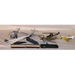 Selection of Dinky and Corgi aircraft and train models: Dinky 726 Messerschmitt Bf-109E in Dessert