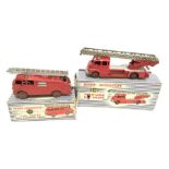 Two Dinky Supertoys fire engine models: 955 Fire Engine with Extending Ladder; 956 Turntable Fire