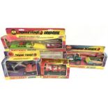 Four Lesney Matchbox Super Kings and Speed Kings models: K-28 Drag Pack Mercury Commuter Dragster