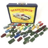Matchbox Series Collectors Case (G) containing 42 x Lesney Matchbox 1-75 regular wheel models