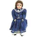 Early 20th century Schoenau and Hoffmeister (Germany) child dolly face doll with bisque socket