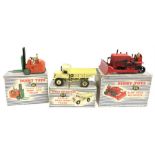 Three Dinky Toys construction models: 961 Blaw Knox Bulldozer (F, no tracks and driver headless);