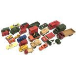 Quantity of Dinky, Matchbox and Corgi diecast models, mostly playworn with a few repaints,