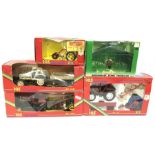 Four Ros (Italy) agricultural models, including two tractors. Appear VG and boxed. Together with a