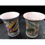 two Traditional Poole pottery.vases