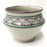 Carter Stabler Adams Poole Pottery shape 119 CY pattern geometric vase by Clarice Heath 5.5" (14cms)