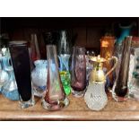 A quantity of decorative glass.