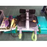 A super step machine together with a abs seat with counter .
