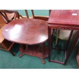 Two reproduction mahogany tables.