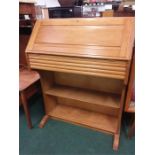 A hallway bureau in light oak.