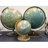 Three globes.