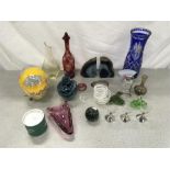 A selection of glass ornaments.