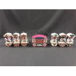 A Mr Christmas 1992 Musical Holiday Merry Go Round with six horses. 21 Christmas carols.