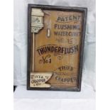 A wall hanging wooden plaque depicting Thunderflush.