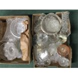 Two boxes of glassware.