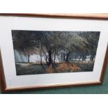 Two Phil Greenwood framed prints: Going Home and Autumn Glade.