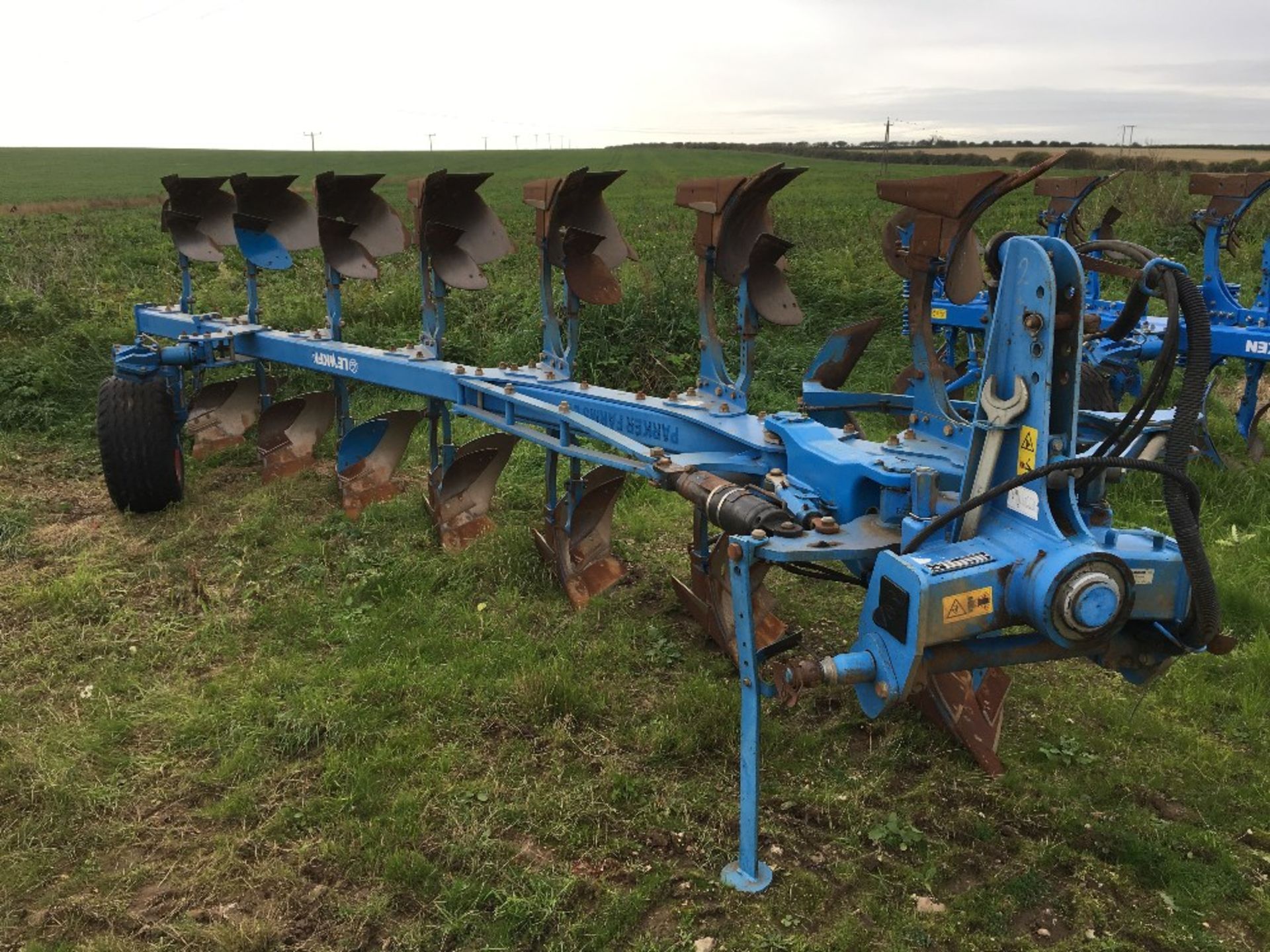 2010 Lemken Europal 8 7 Furrow Plough, 6-1N90, Skimmers, Depth Wheel, - Image 4 of 6