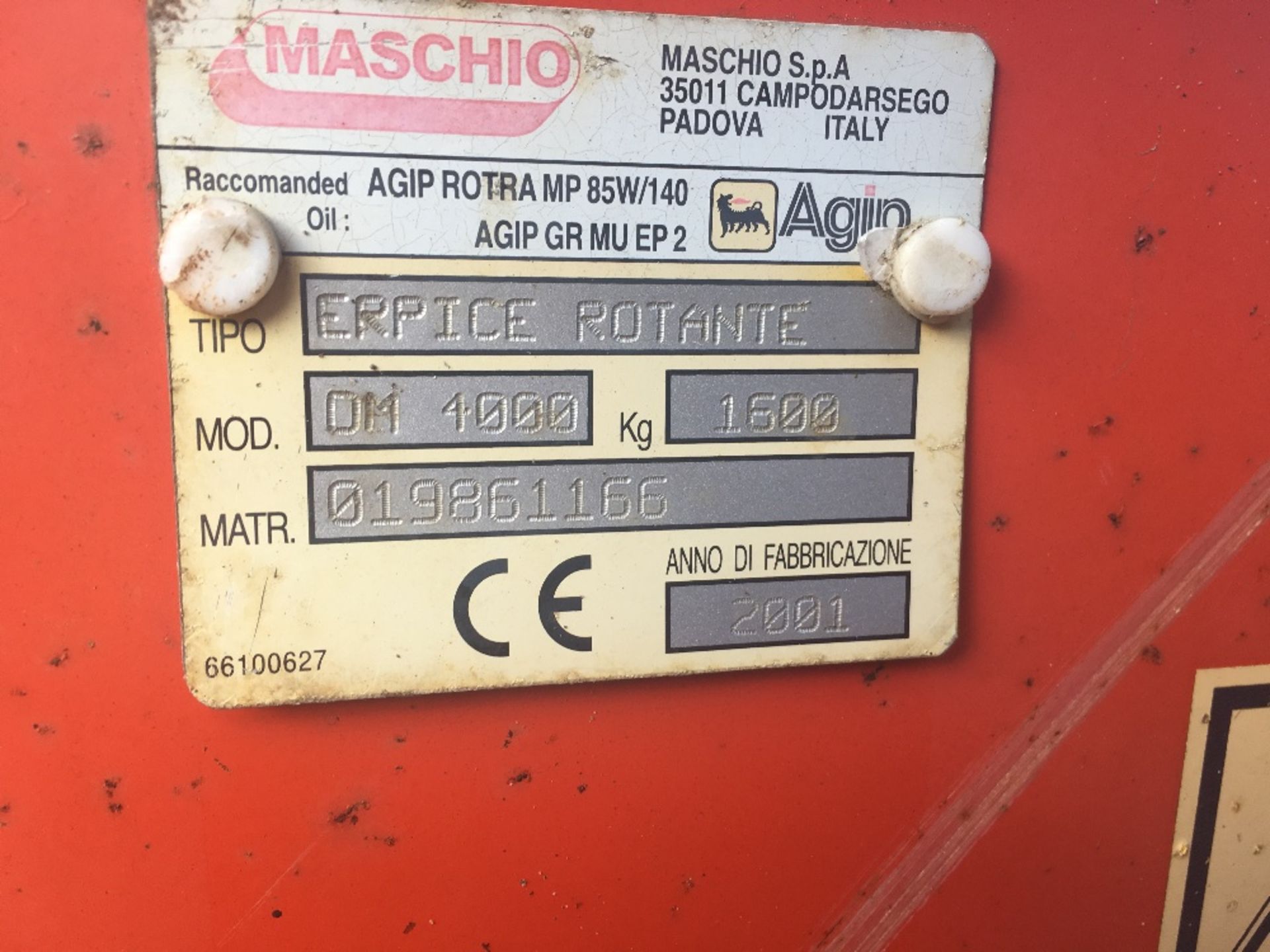 Maschio 4m Power Harrow, Erpice Rotante, Weight 1600kgs, - Image 5 of 9