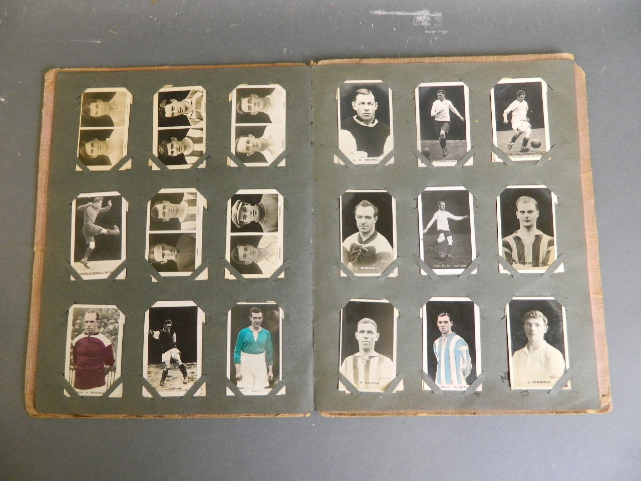 A 1920s 'Adventure & Rover' picture album containing photographic cards of football and boxing - Bild 7 aus 8