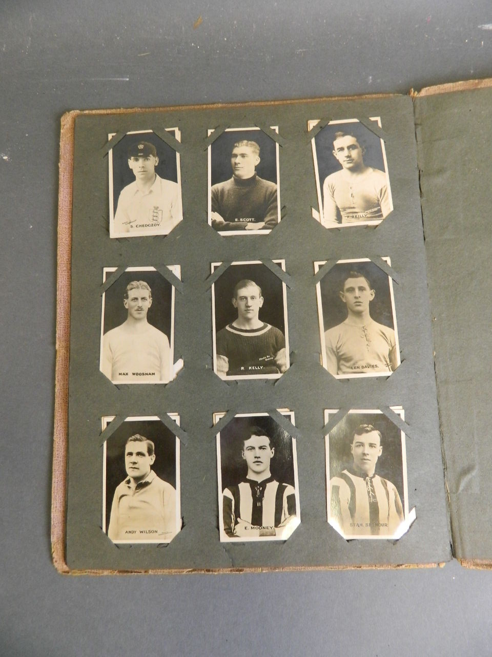 A 1920s 'Adventure & Rover' picture album containing photographic cards of football and boxing - Bild 8 aus 8