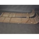 A pair of Continental wood sledges, 19" x 79"