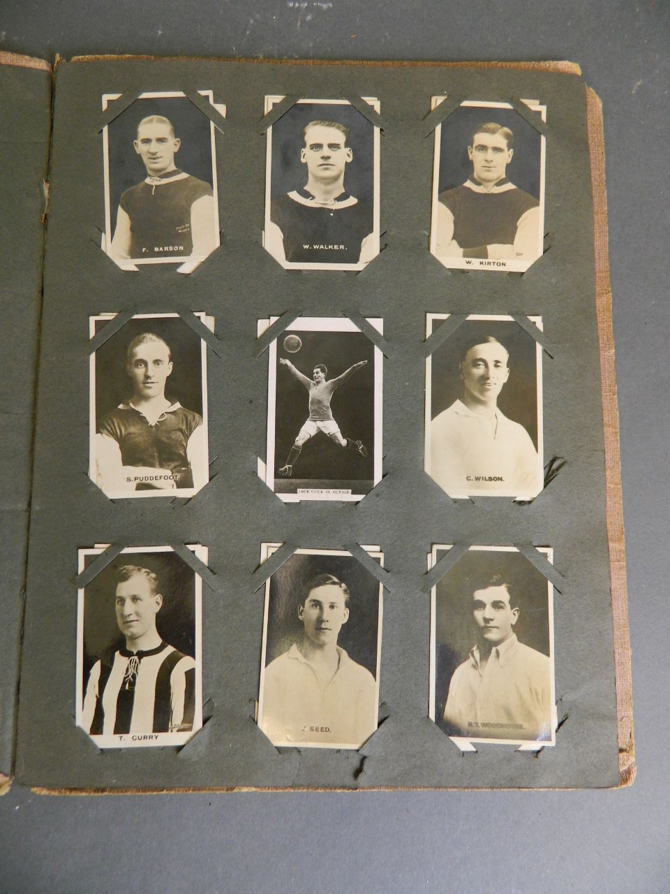 A 1920s 'Adventure & Rover' picture album containing photographic cards of football and boxing - Bild 3 aus 8