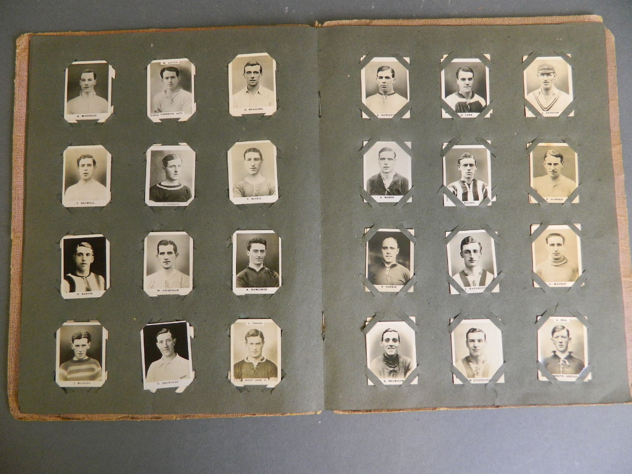 A 1920s 'Adventure & Rover' picture album containing photographic cards of football and boxing - Bild 5 aus 8