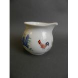 A Chinese Doucai enamelled porcelain water jug decorated with chickens, 6 character mark to base, 3"