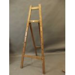 An early C20th artist's easel, 71" high