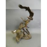 Buck McCain, bronze figure 'Soaring Eagle', inscribed McCain, 20" high