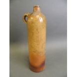 A C19th German salt glazed stoneware mineral water bottle, impressed 'Apollinaris Brunnen', 12" high