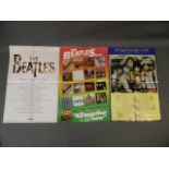 Three Beatles retailer advertising posters, 20" x 30"