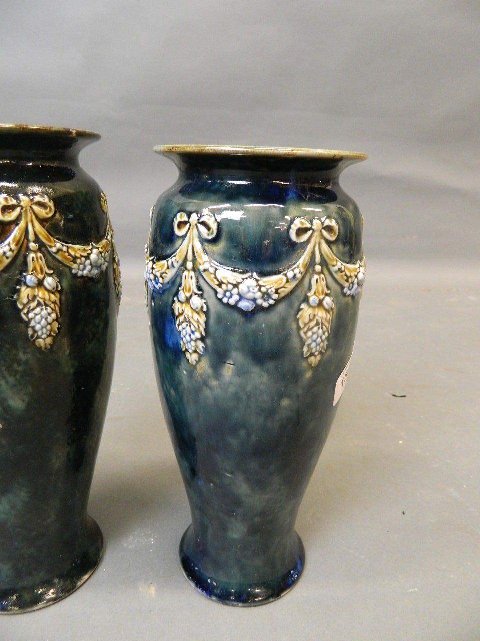 A matched pair of Royal Doulton vases, 10½" high - Image 2 of 3