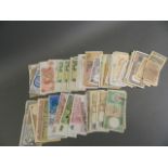 A collection of English and world bank notes (90+)