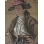 After Laura Knight, 'Aunt Polly at Ascot Races', pastel painting, 17" x 22"