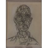 After Giaconetti, pencil drawing, bust of a gentleman, 9" x 11½"