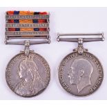 Queens South Africa Medal Three Clasps East Lancas
