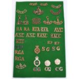 Selection of Brass Shoulder Titles