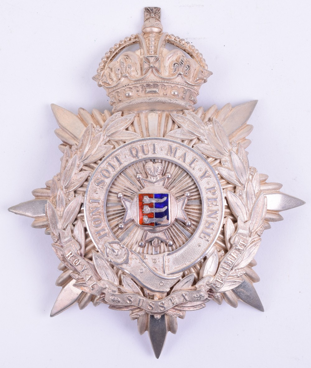 Post 1902 Cinque Ports Officers Helmet Plate