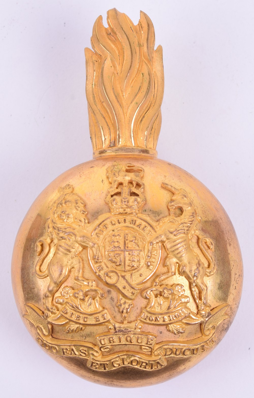 Post 1902 Royal Engineers Officers Fur Cap Grenade