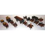 Britains Horsedrawn Army Vehicles full dress, with recast collar harness team horses, painted neatly