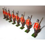 * Britains set 213, Highland Light Infantry marching at the slope (VG) 1937 (8)